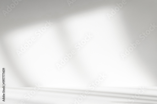 Wallpaper Mural Abstract white studio background with shadows of window. Empty 3d room. Display product with blurred backdrop. Torontodigital.ca