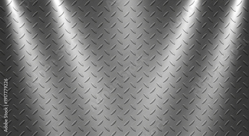 Seamless brushed silver metal texture background with industrial steel surface design