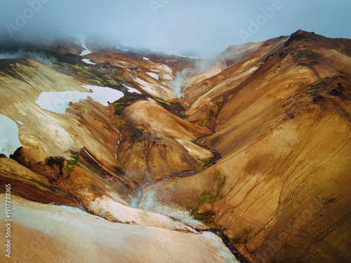 hot spring area in iceland kerlingafjöll