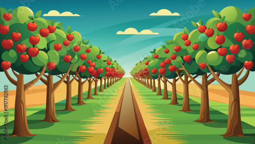 Harvest Season Farm Landscape Clip Art