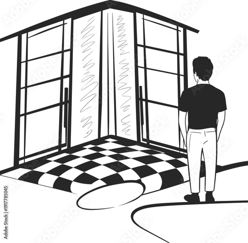 Scuba, diver, silhouette, swimming, underwater, with, oxygen, tank, and, bubbles, isolated, on, white, background, ocean, exploration, deep, sea, diving, sports, adventure, icon