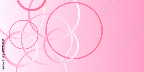 Elegant circular lines pattern on gradient pink background with luxury abstract geometric minimalist modern design layout.
