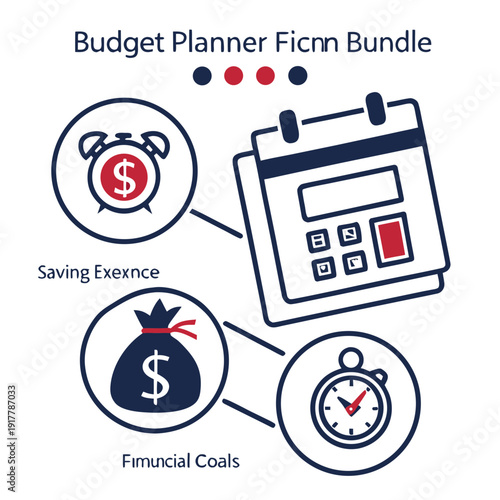 Budget planner financial bundle for saving and expense management