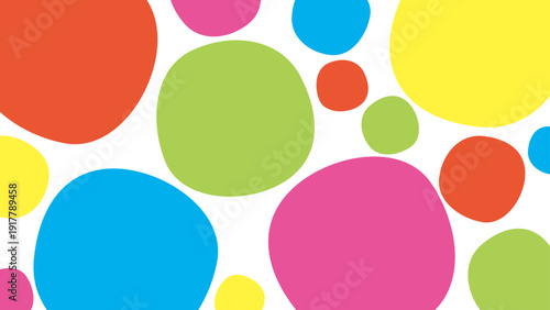 16:9背景、カラフル背景、幾何学模様、丸模様、壁紙、横長、bg、background
