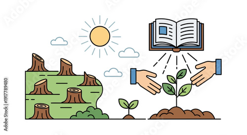 Hands Holding Green Plant.