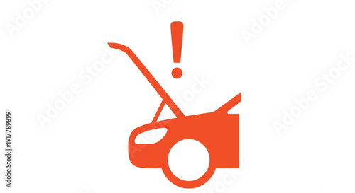 Lawn Mower Warning Sign.