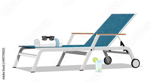 Lounge Chair with Accessories.