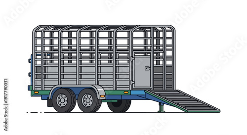 Livestock Trailer Vehicle Transport.