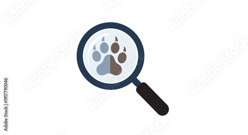 Magnifying Glass Pet Paw.