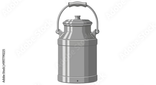 Metal Milk Can Container.