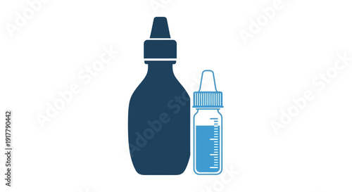 Nasal Spray Bottle Illustration.