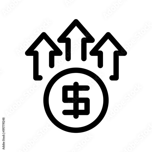 Earnings Icon Vector Symbol Design Illustration