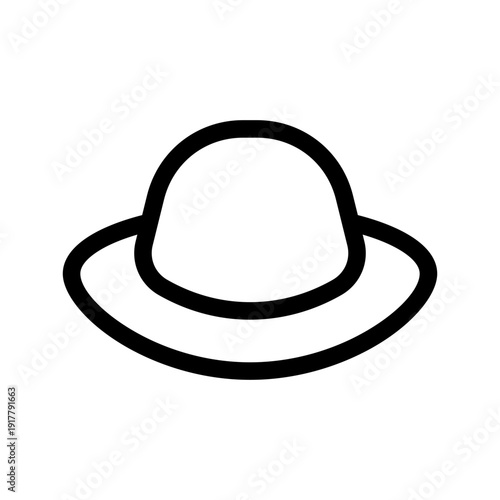 Sun Hat Icon Vector Symbol Design Illustration