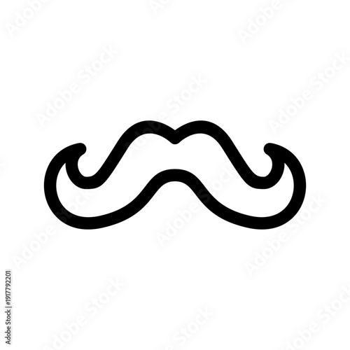 Moustache Icon Vector Symbol Design Illustration