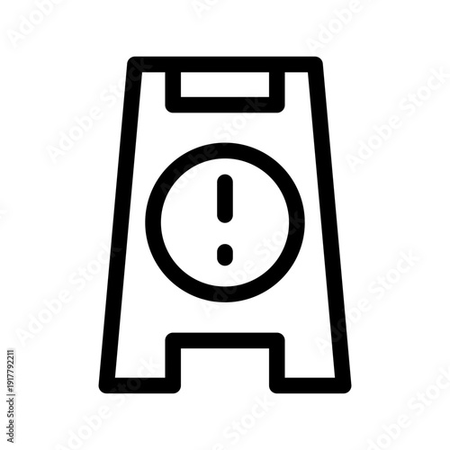 Wet Floor Icon Vector Symbol Design Illustration