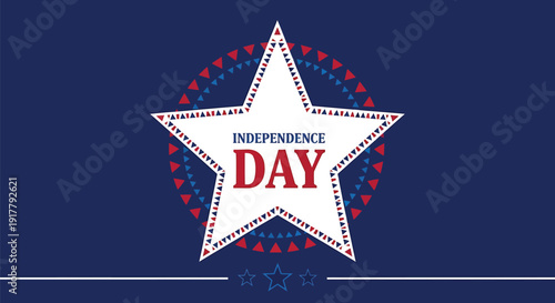 American Independence Day icon with star design and patriotic colors