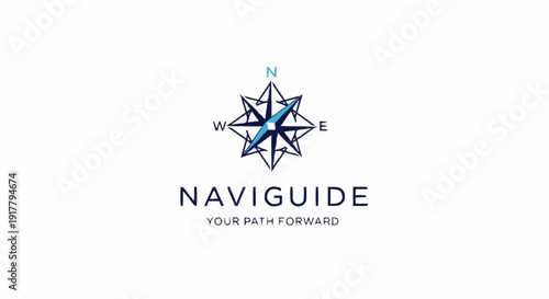 Compass Logo Design with Navigation Elements.
