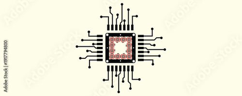 Ukrainian moderm technology background for science and business theme