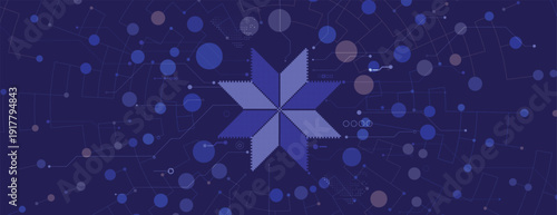 Ukrainian moderm technology background for science and business theme