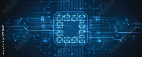 Ukrainian moderm technology background for science and business theme