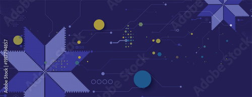 Ukrainian moderm technology background for science and business theme