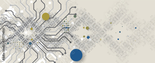 Ukrainian moderm technology background for science and business theme