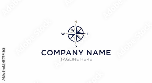 Compass Logo Template for Company Branding.
