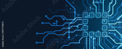 Ukrainian moderm technology background for science and business theme