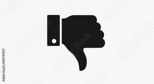 Thumbs Down Icon Symbolizing Disapproval.