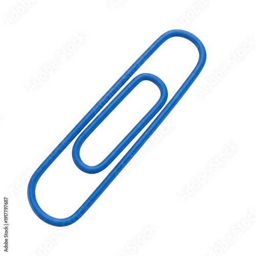Wallpaper Mural Blue paperclip isolated on transparent background Torontodigital.ca