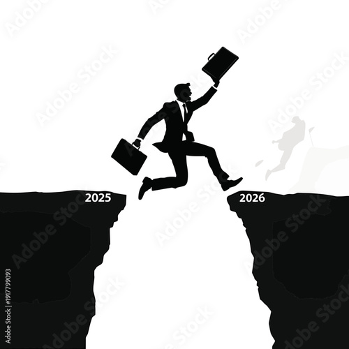 A businessman navigating the challenges between 2019 and 2020 during uncertain times