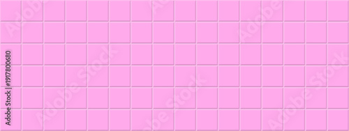 Pink checkered square and bathroom tile seamless with background pastel texture. Mosaic grid toilet and kitchen vector abstract with banner pool pattern. Minimal pink white and scene bathroom.