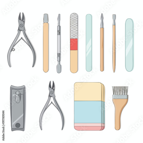 Complete Set of Professional Manicure and Nail Care Tools for Salon and Home Use