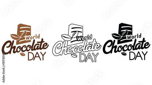 Chocolate vector illustrations for World Chocolate Day celebration