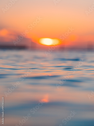 Beautiful view of water surface in the ocean in the morning.