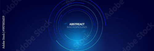 Blue abstract background, technology hi-tech futuristic template. Vector illustration