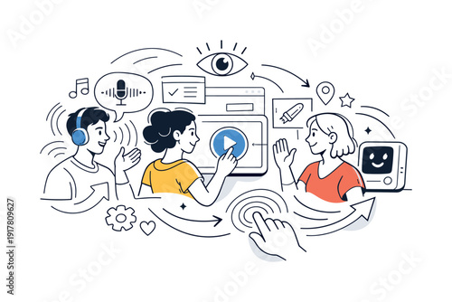 Harmonious User Interfaces. Universal user experience. Interfaces adapting to user needs, voice, touch, and