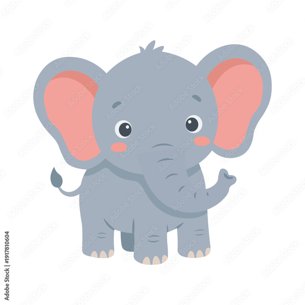 Obraz premium Cute World Wildlife Flat Vector