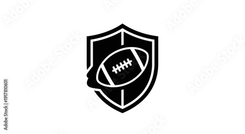 American Football Shield Team Sport Logo.