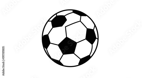 Black and white soccer ball.