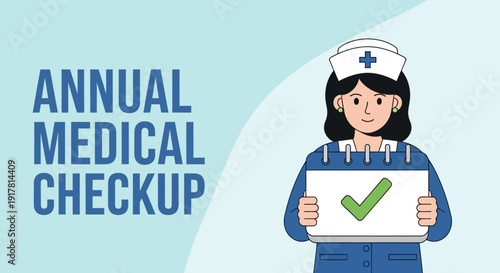 A Nurse Presents an Annual Medical Checkup Reminder with Approved Calendar