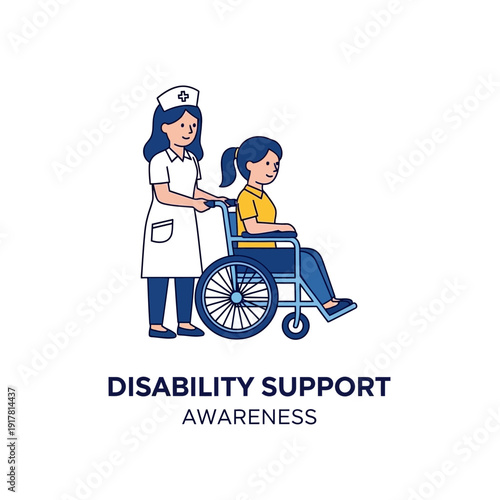 Compassionate Nurse Assisting Person With Mobility Impairment Providing Exceptional Care and Support