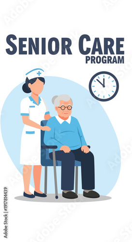 Compassionate Nurse Assists Elderly Gentleman in Relaxed Senior Care Program Setting