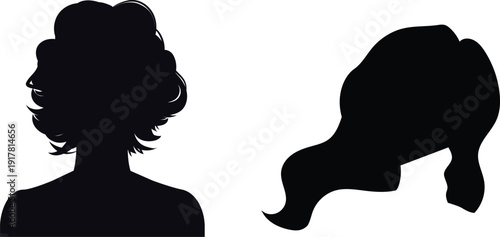  Hair Glitter Tinsel Silhouette Vector