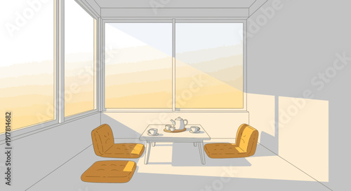 Modern Minimalist Living Room Interior Design.