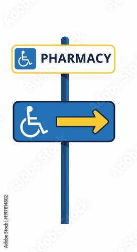 Accessible Pharmacy Signage: Directional Guidance for Wheelchair Users and Medical Services