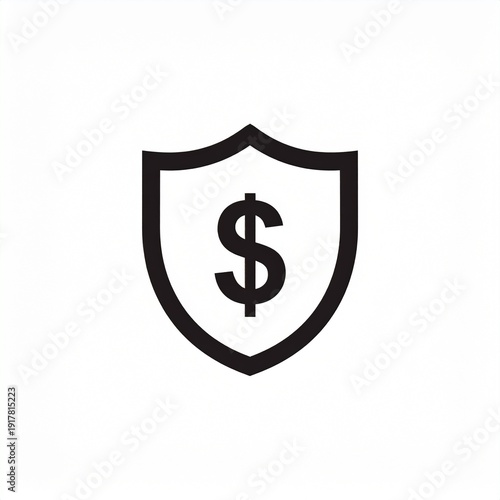 Free Download Dollar sign shield icon for finance security and business protection concept - GFXLoad