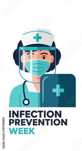 Dedicated Medical Professional Promoting Infection Prevention Awareness During Specified Week Events