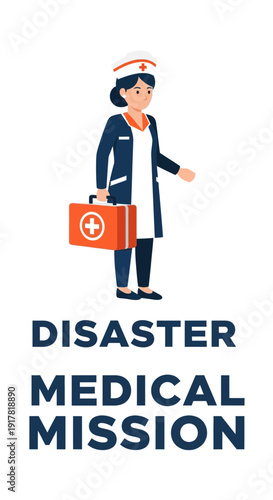 Dedicated Nurse Embarking on a Medical Mission with First Aid Kit Delivering Emergency Aid
