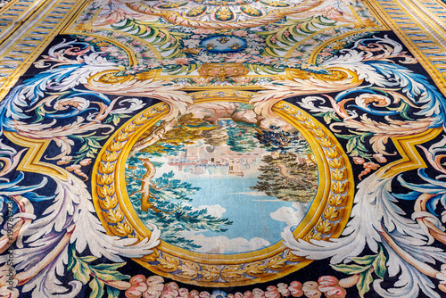 Woven carpet for french king Louis XIV, Paris, France